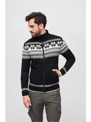 Muška dukserica BRANDIT CARDIGAN NORWEGER BD5030 CRNI
