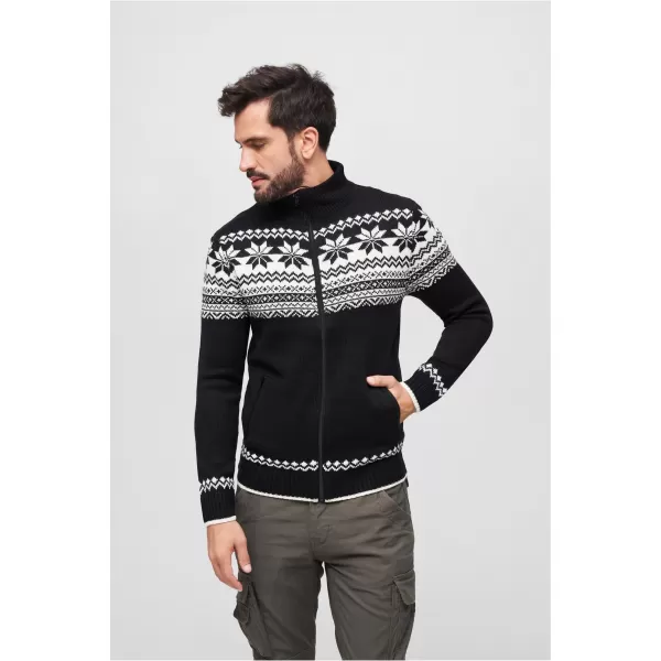  Muška dukserica BRANDIT CARDIGAN NORWEGER BD5030 CRNI 