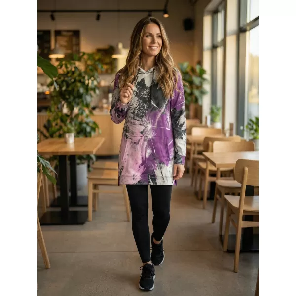  Ženski funkcionalni produljeni sweatshirt premium ALTISPORT VOJ/ALW016MI03 LJUBIČASTA 