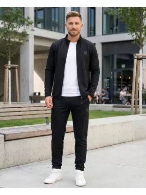 Muški sweatshirt ALTISPORT DAN CRNA