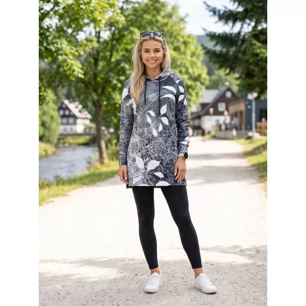  Ženski funkcionalni produljeni sweatshirt premium ALTISPORT VOJ/ALW020MI03 CRNO-BIJELO 