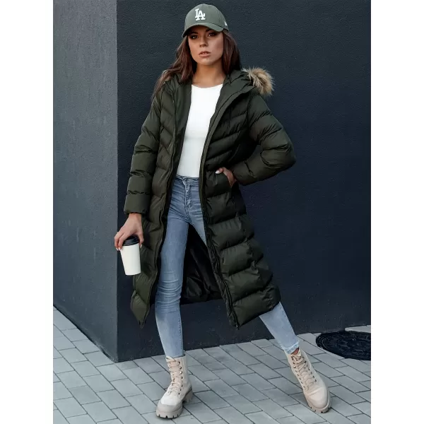  Ženski kaput DSTREET LUXWARM DARK GREEN Dstreet1 