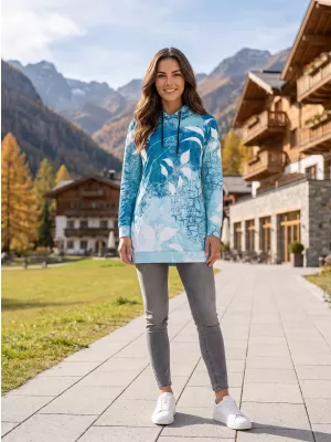 Ženski funkcionalni produljeni sweatshirt premium ALTISPORT VOJ/ALW020MI03 PLAVA