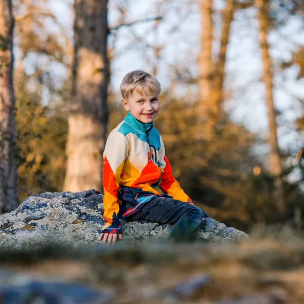  Dječja majica od flisa WAMU MOUNTAIN BIKE ZELENA 