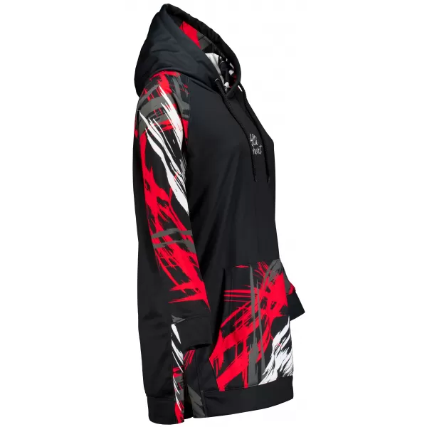 Ženski funkcionalni produljeni sweatshirt premium ALTISPORT VOJ/ALW039MI03 CRNO/CRVENO 