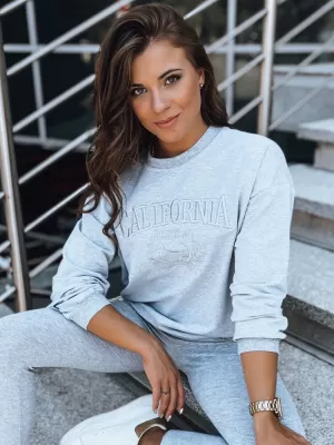Ženska majica DSTREET CALIFORNIA SVIJETLO SIVE BOJE