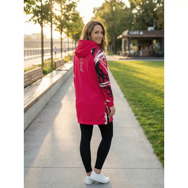  Ženski funkcionalni produljeni sweatshirt premium ALTISPORT VOJ/ALW039MI03 VIVA MAGENTA 
