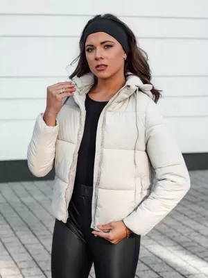 Ženska jakna DSTREET NORDPUFF SVIJETLO SIVE BOJE