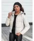 Ženska jakna DSTREET NORDPUFF SVIJETLO SIVE BOJE