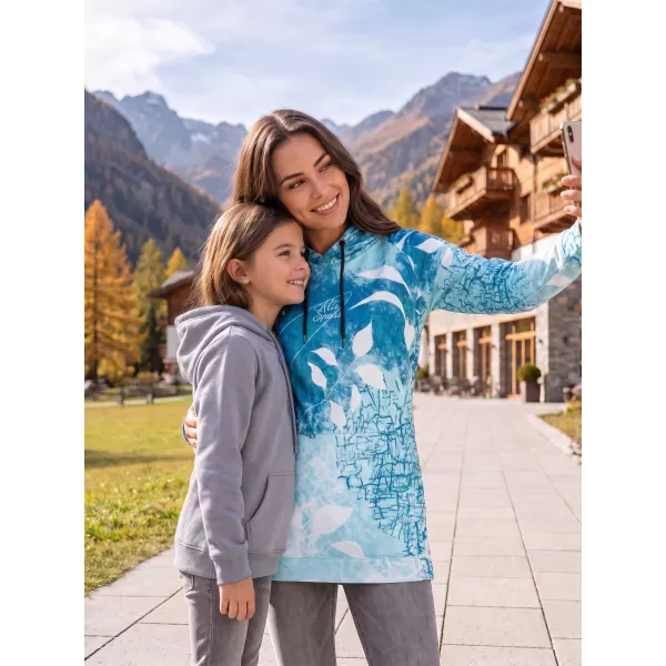  Ženski funkcionalni produljeni sweatshirt premium ALTISPORT VOJ/ALW020MI03 PLAVA 