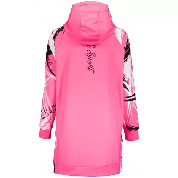  Ženski funkcionalni produljeni sweatshirt premium ALTISPORT VOJ/ALW039MI03 FLUO RUŽIČASTA 