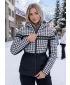 Ženska jakna ALTISPORT DEBORA CRNO BIJELI