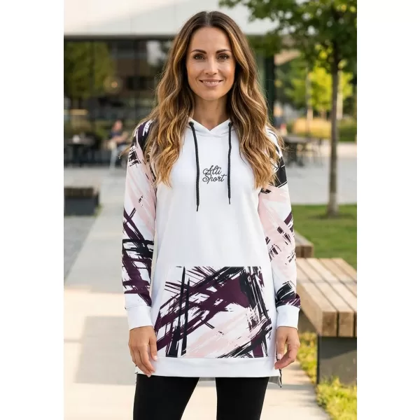  Ženski funkcionalni produljeni sweatshirt premium ALTISPORT VOJ/ALW039MI03 BIJELA 