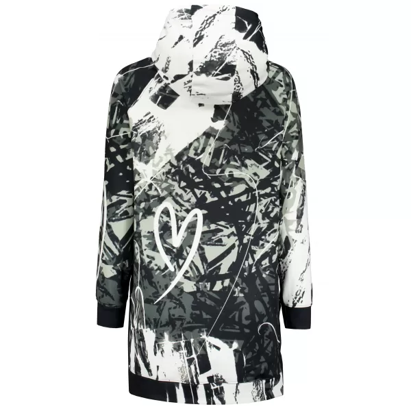  Ženski funkcionalni produljeni sweatshirt premium ALTISPORT VOJ/ALW018MI03 CRNO-BIJELO 