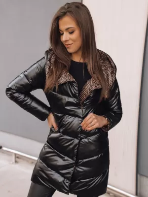 Ženska jakna DSTREET DELSY LONG TY3481 CRNI
