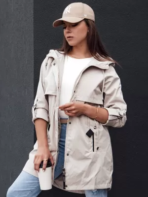 Ženska jakna DSTREET STYLE QUEEN TY4394 SVIJETLO SIVE BOJE
