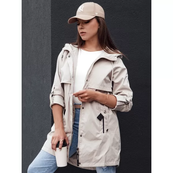  Ženska jakna DSTREET STYLE QUEEN TY4394 SVIJETLO SIVE BOJE 