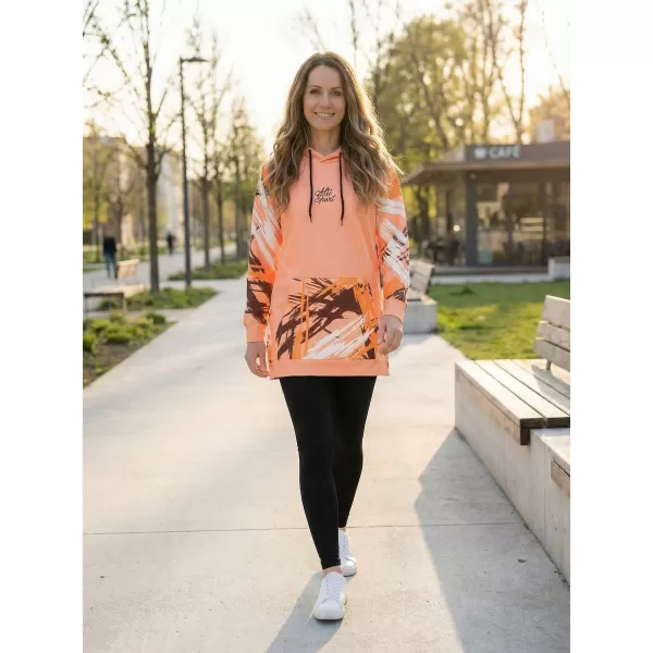  Ženski funkcionalni produljeni sweatshirt premium ALTISPORT VOJ/ALW039MI03 NARANČASTA 