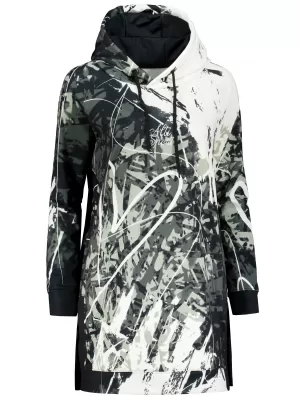 Ženski funkcionalni produljeni sweatshirt premium ALTISPORT VOJ/ALW018MI03 CRNO-BIJELO