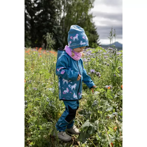  Dječja softshell jakna WAMU JEDNOROŽCI PLAVI 