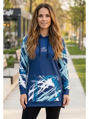 Ženski funkcionalni produljeni sweatshirt premium ALTISPORT VOJ/ALW039MI03 NAVIKE