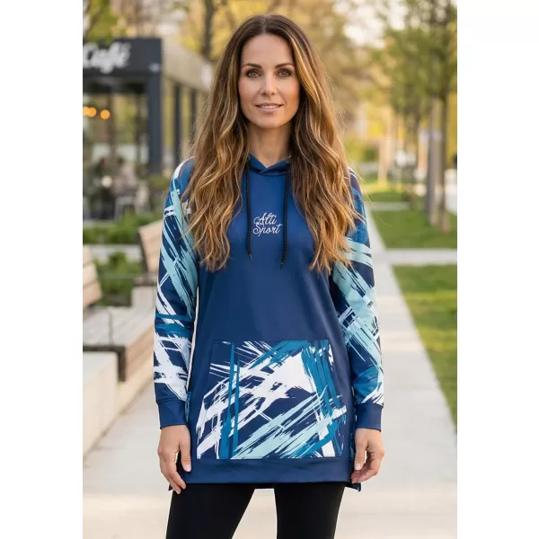  Ženski funkcionalni produljeni sweatshirt premium ALTISPORT VOJ/ALW039MI03 NAVIKE 