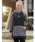 Ženski funkcionalni produljeni sweatshirt premium ALTISPORT VOJ/ALW048MI03 CRNO-BIJELO