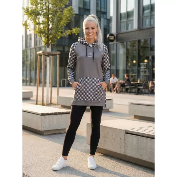  Ženski funkcionalni produljeni sweatshirt premium ALTISPORT VOJ/ALW048MI03 SIVA 