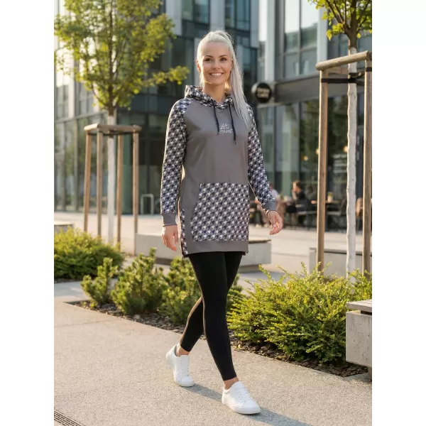  Ženski funkcionalni produljeni sweatshirt premium ALTISPORT VOJ/ALW048MI03 SIVA 