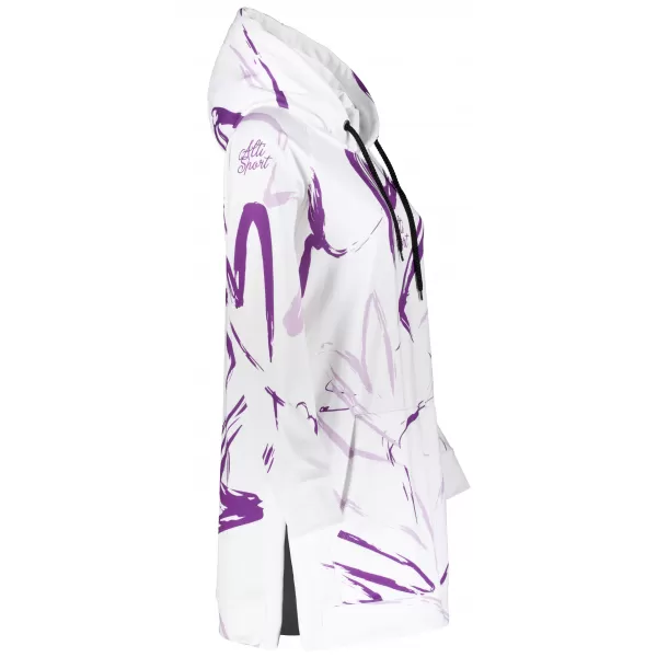  Ženski funkcionalni produljeni sweatshirt premium ALTISPORT VOJ/ALW049MI03 BIJELO/LJUBIČASTO 