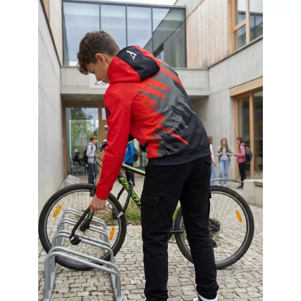  Dječja vrhunska funkcionalna majica ALTISPORT VOJ/ALK006MI01 CRNO/CRVENO 