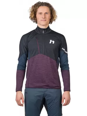 Muški sweatshirt HANNAH NIRO HZ ANTRACIT/SUHA ŠLJIVA LJUBIČASTA MEL
