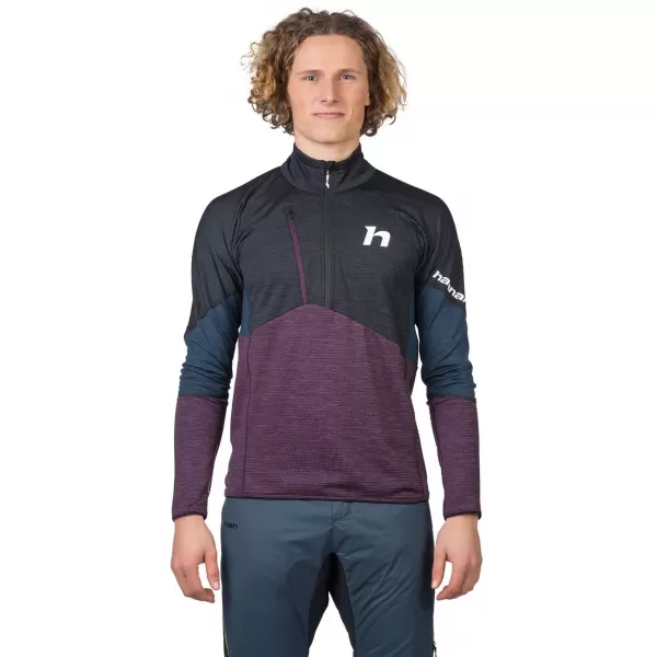  Muški sweatshirt HANNAH NIRO HZ ANTRACIT/SUHA ŠLJIVA LJUBIČASTA MEL 