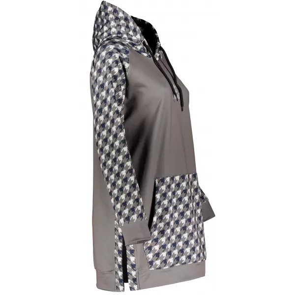  Ženski funkcionalni produljeni sweatshirt premium ALTISPORT VOJ/ALW048MI03 SIVA 