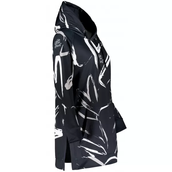  Ženski funkcionalni produljeni sweatshirt premium ALTISPORT VOJ/ALW049MI03 CRNO-BIJELO 
