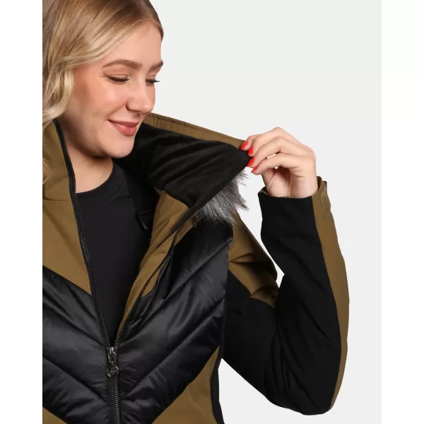  Ženska skijaška jakna KILPI LIN-W WL0110KI KAKI 