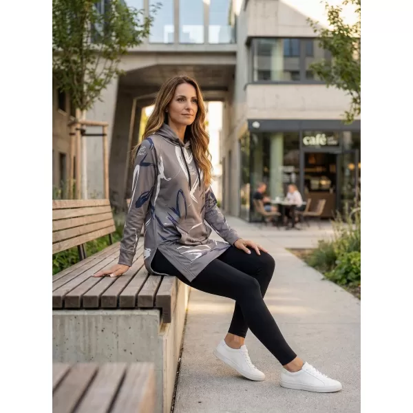  Ženski funkcionalni produljeni sweatshirt premium ALTISPORT VOJ/ALW049MI03 SIVA 