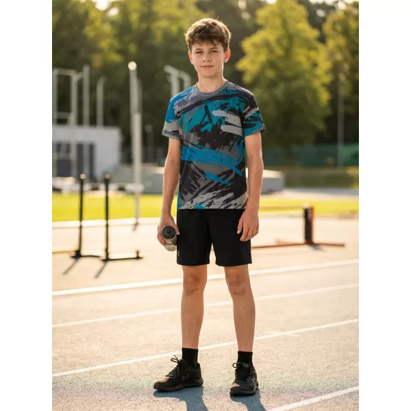  Dječja premium funkcionalna majica ALTISPORT VOJ/ALK014TR01 CRNI/KEROZIN 