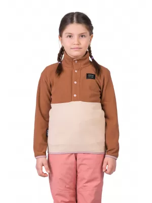 Dječji sweatshirt HANNAH MINT JR ARGANOVO ULJE/SMEĐA RIŽA