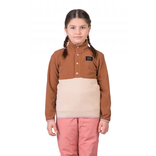  Dječji sweatshirt HANNAH MINT JR ARGANOVO ULJE/SMEĐA RIŽA 