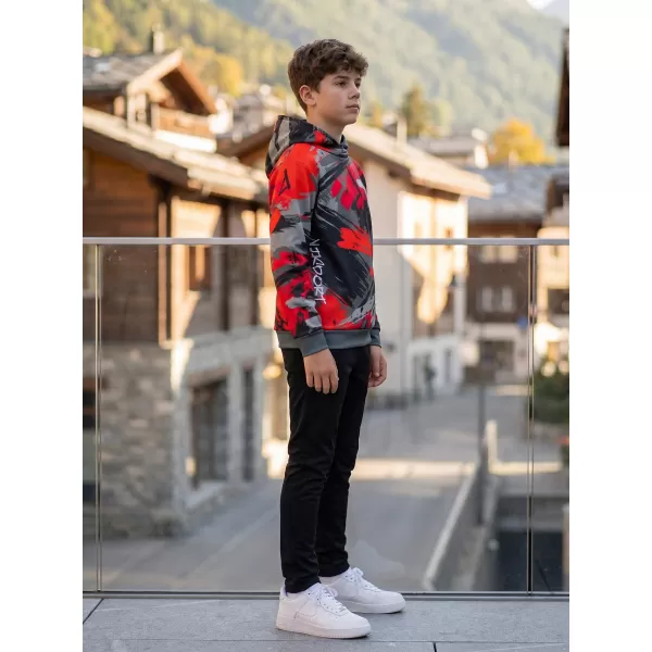  Dječja vrhunska funkcionalna majica ALTISPORT VOJ/ALK014MI01 CRNO/CRVENO 