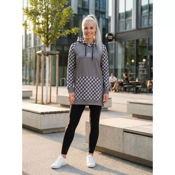  Ženski funkcionalni produljeni sweatshirt premium ALTISPORT VOJ/ALW048MI03 SIVA 