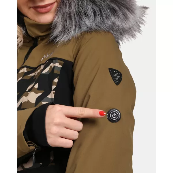  Ženska skijaška jakna KILPI CLAIR-W WL0107KI KAKI 