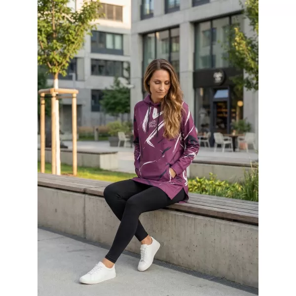 Ženski funkcionalni produljeni sweatshirt premium ALTISPORT VOJ/ALW049MI03 LJUBIČASTA 