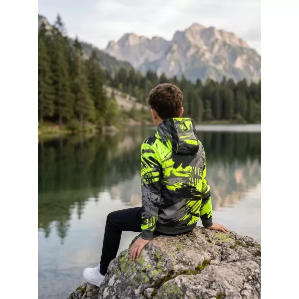  Dječja vrhunska funkcionalna majica ALTISPORT VOJ/ALK014MI01 CRNO/ZELENO 