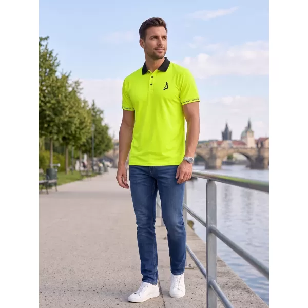  Muška funkcionalna majica kratkih rukava s vrhunskom kragnom ALTISPORT VOJ/ALM000TR05 NEON ŽUTA 