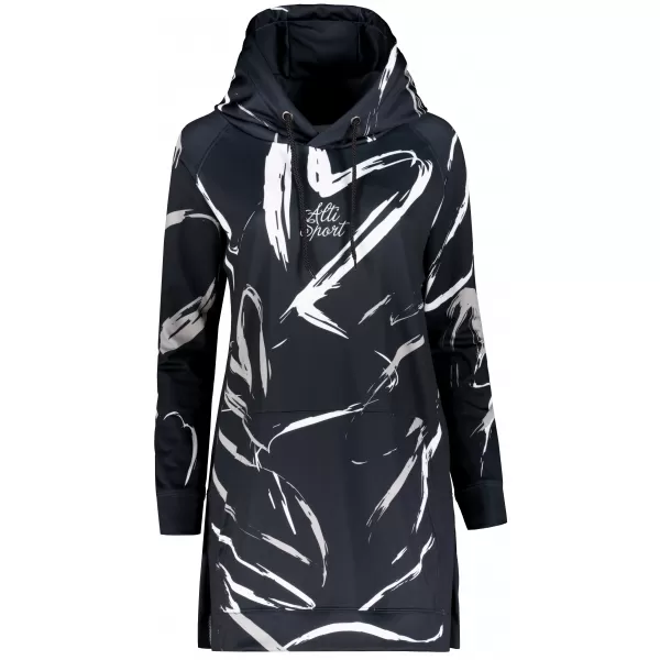  Ženski funkcionalni produljeni sweatshirt premium ALTISPORT VOJ/ALW049MI03 CRNO-BIJELO 