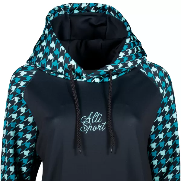  Ženski funkcionalni produljeni sweatshirt premium ALTISPORT VOJ/ALW048MI03 CRNA I PLAVA 