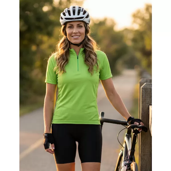  Ženski biciklistički dres ALTISPORT NoPrint NP/ALW115NJ ZELENA LIMETA 