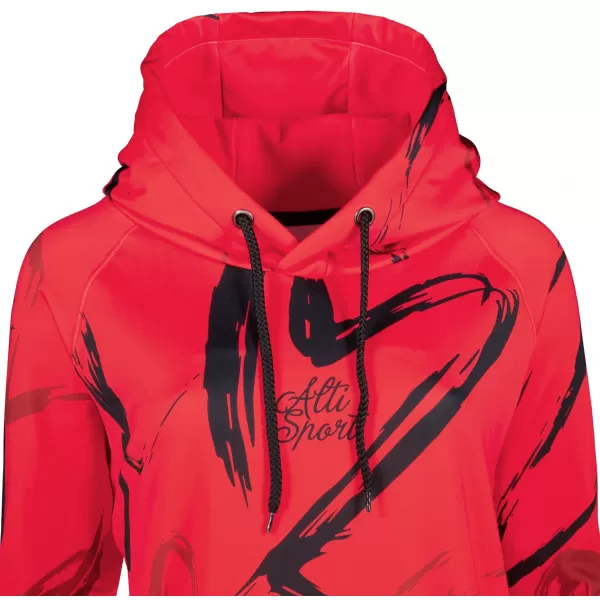  Ženski funkcionalni produljeni sweatshirt premium ALTISPORT VOJ/ALW049MI03 CRVENA I CRNA 